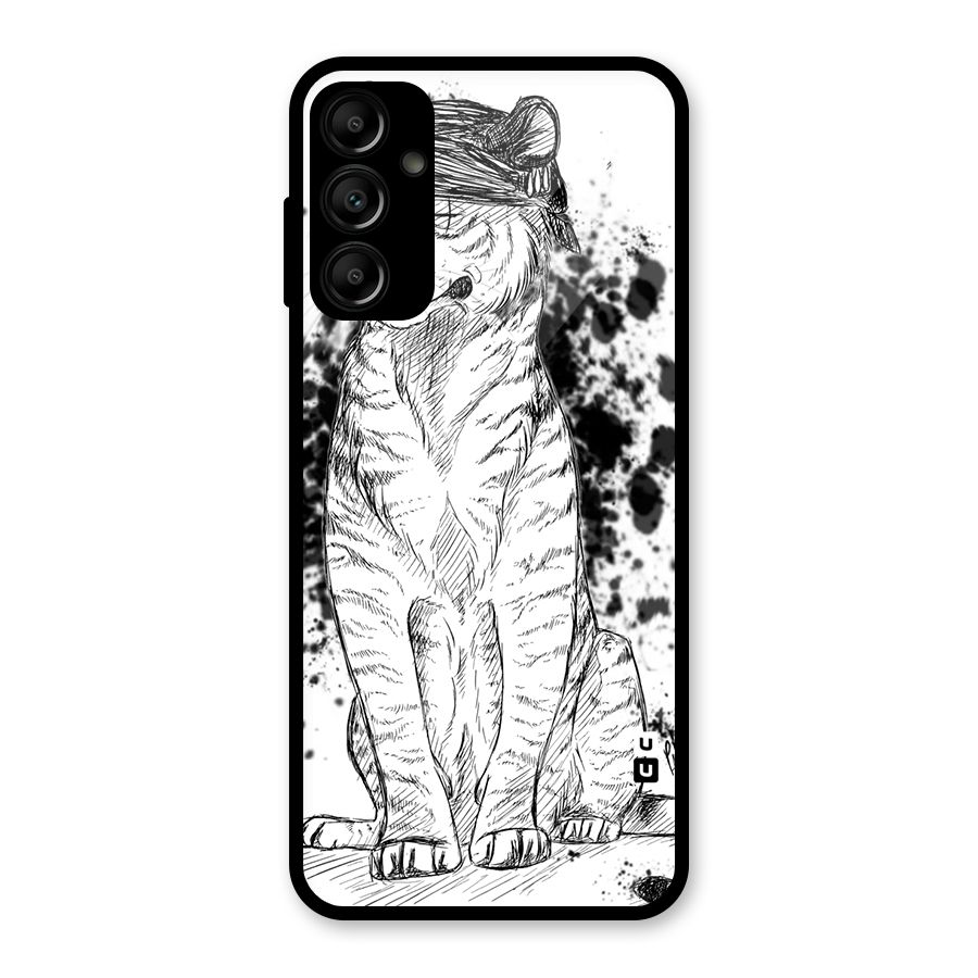 Tiger Wink Glass Back Case for Galaxy A14 5G