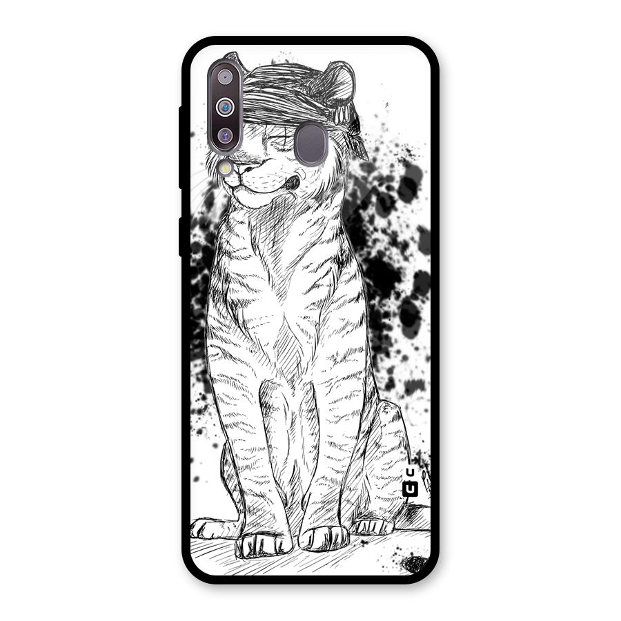 Tiger Wink Glass Back Case for Galaxy M30