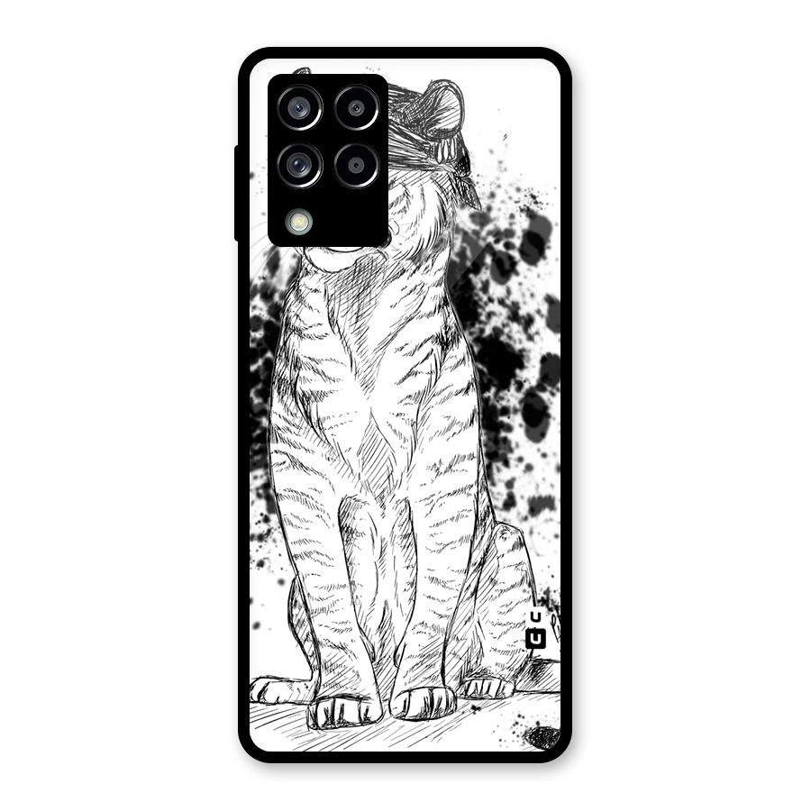 Tiger Wink Glass Back Case for Galaxy M53 5G