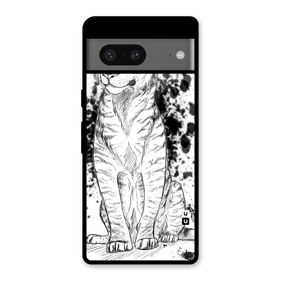 Tiger Wink Glass Back Case for Google Pixel 7