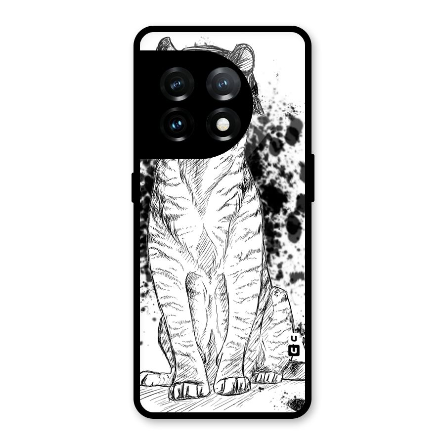Tiger Wink Glass Back Case for OnePlus 11