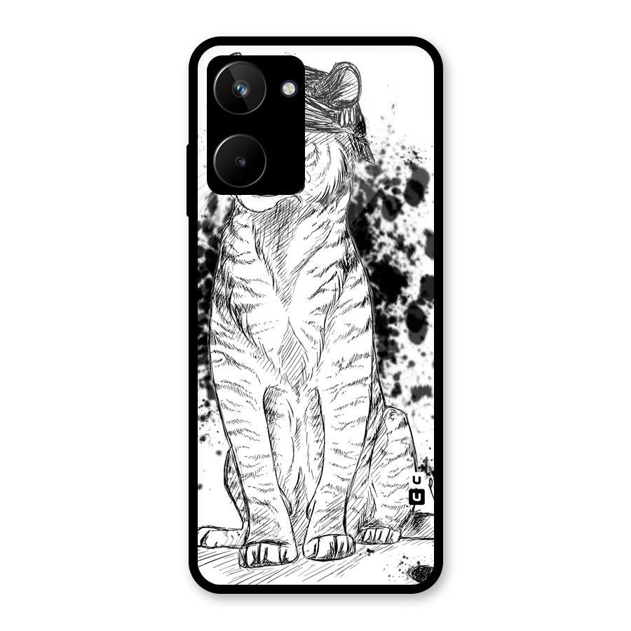 Tiger Wink Glass Back Case for Realme 10