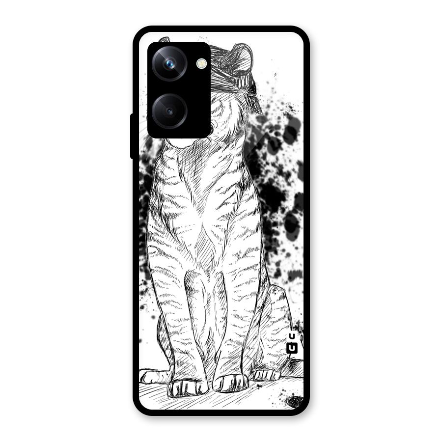 Tiger Wink Glass Back Case for Realme 10 Pro