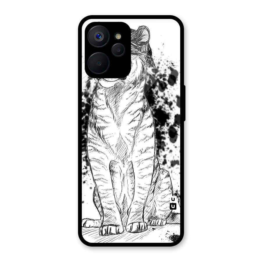 Tiger Wink Glass Back Case for Realme 9i 5G