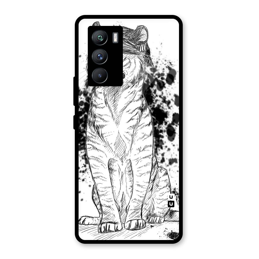 Tiger Wink Glass Back Case for Vivo iQOO 9 SE