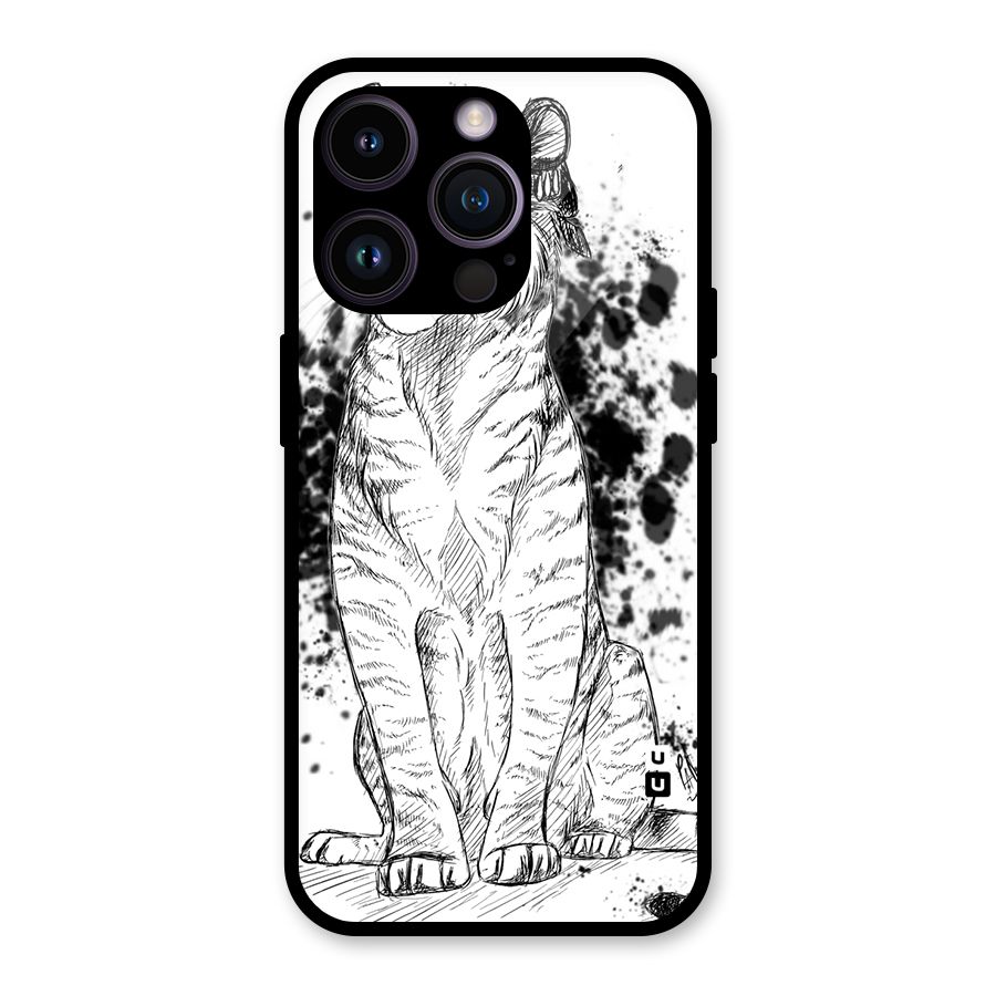Tiger Wink Glass Back Case for iPhone 14 Pro