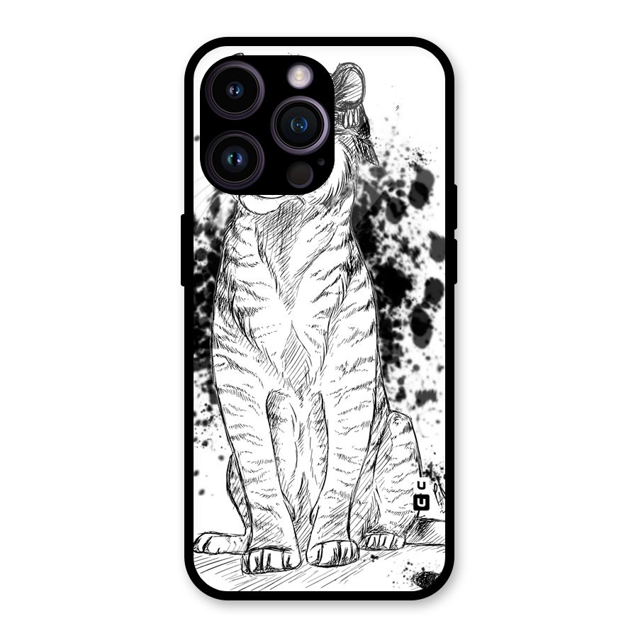 Tiger Wink Glass Back Case for iPhone 14 Pro Max