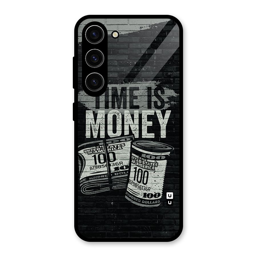Time Is Money Glass Back Case for Galaxy S23