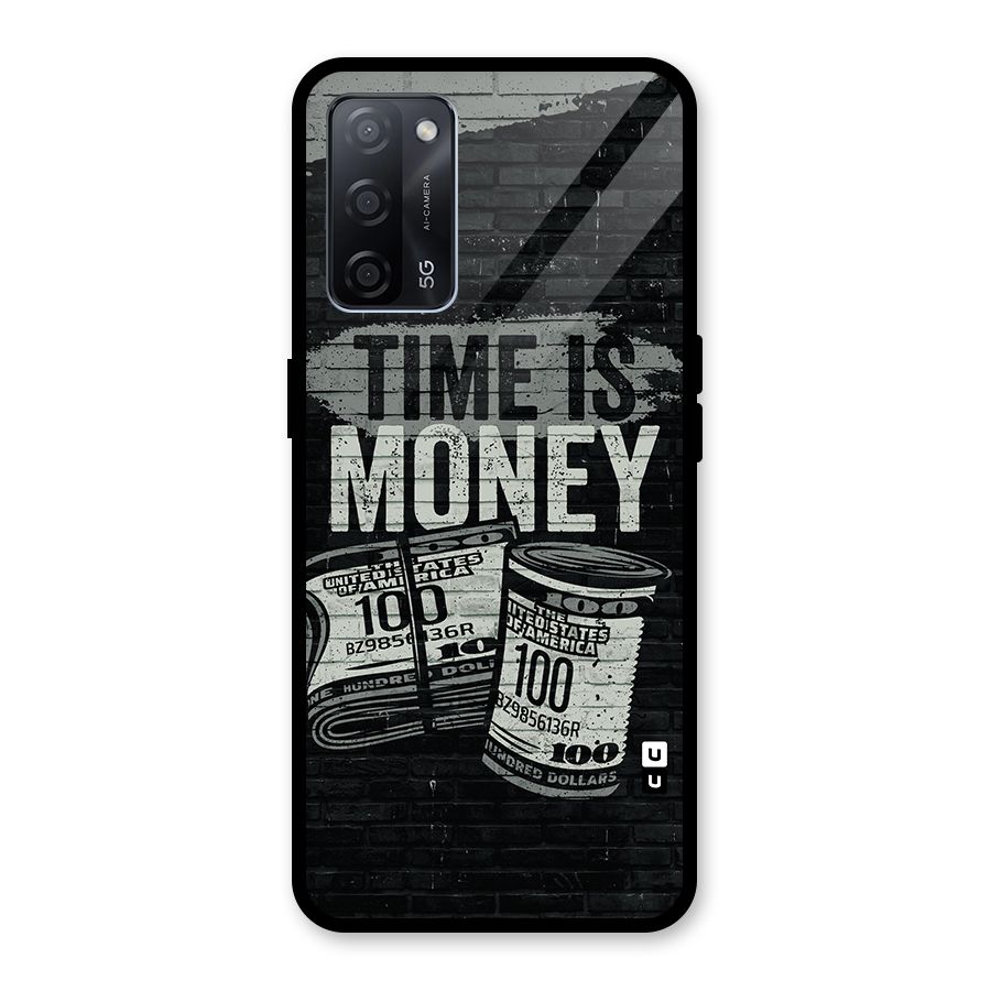 Time Is Money Glass Back Case for Oppo A53s 5G