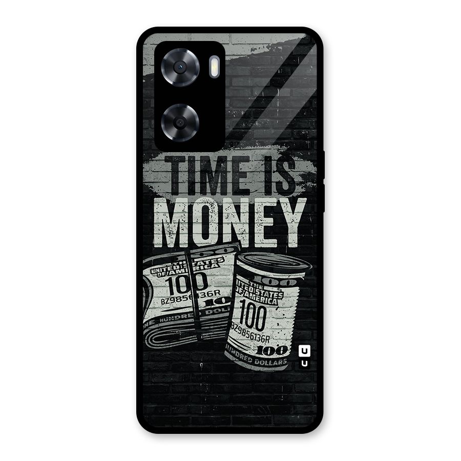 Time Is Money Glass Back Case for Oppo A57 2022