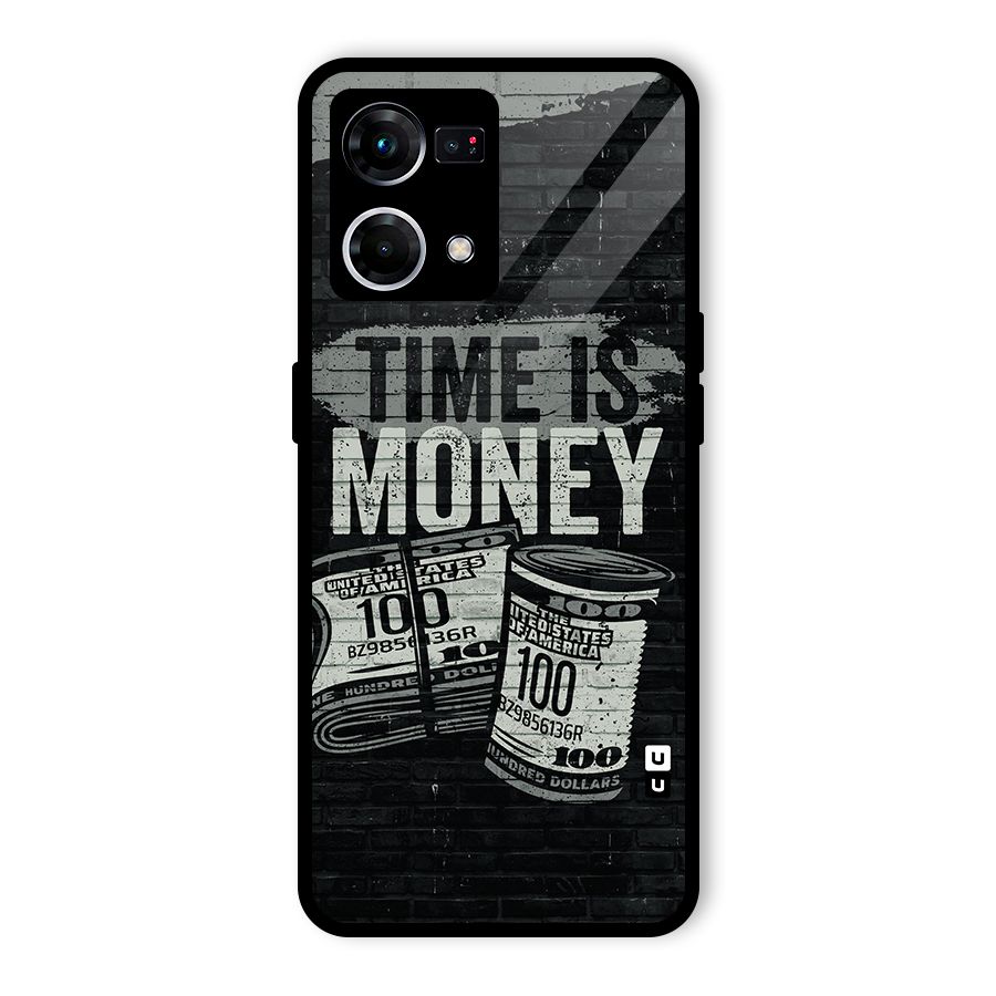 Time Is Money Glass Back Case for Oppo F21 Pro 5G