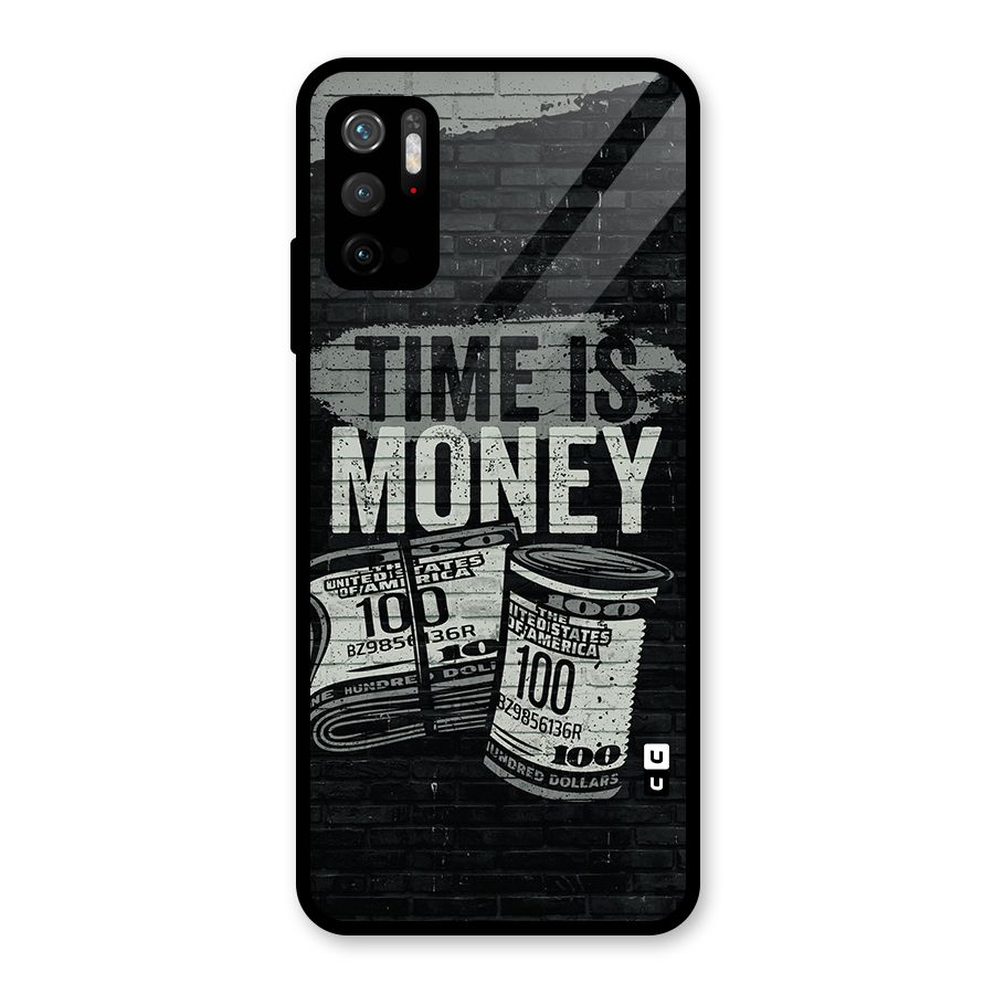 Time Is Money Glass Back Case for Poco M3 Pro 5G