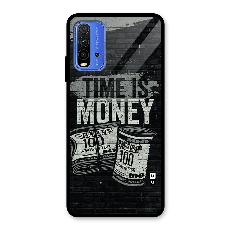 Time Is Money Glass Back Case for Redmi 9 Power
