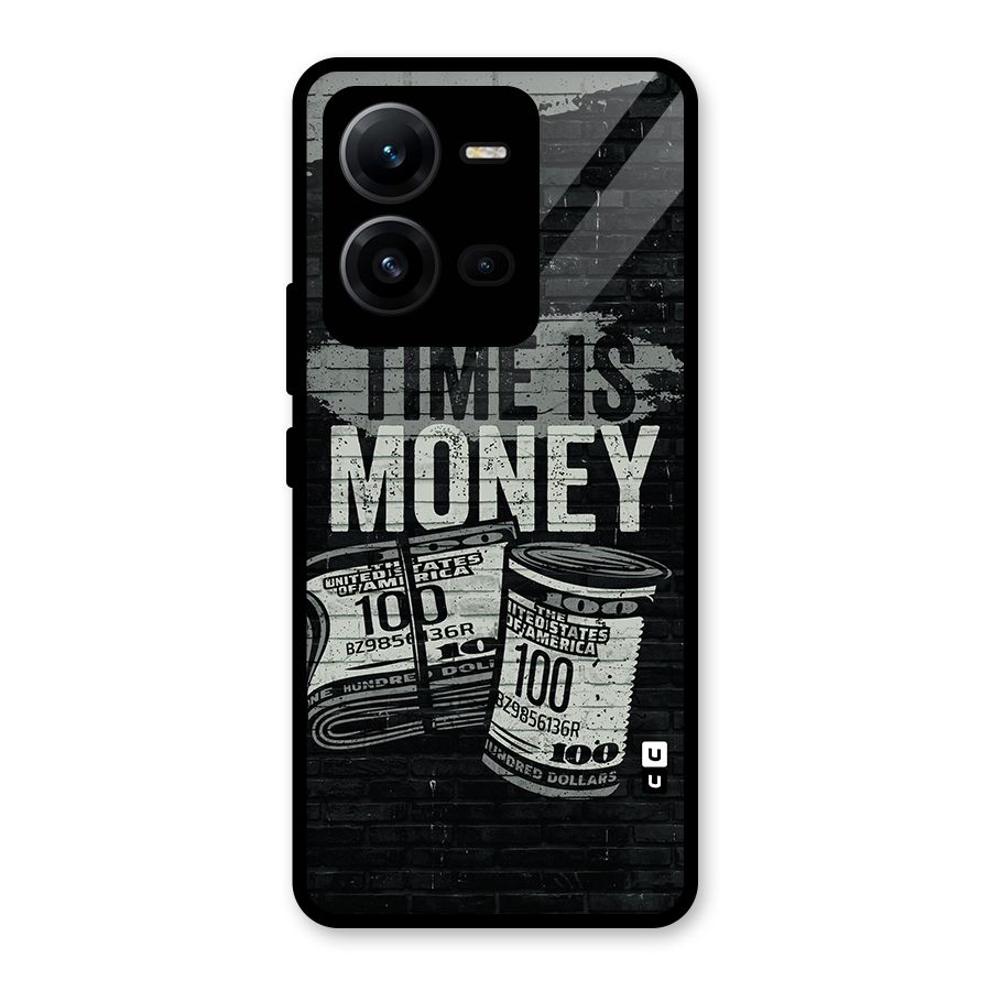 Time Is Money Glass Back Case for Vivo V25