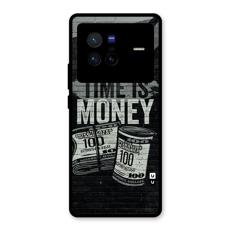 Time Is Money Glass Back Case for Vivo X80