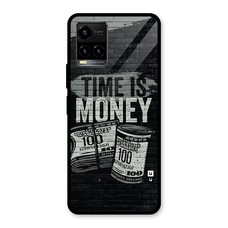 Time Is Money Glass Back Case for Vivo Y21T