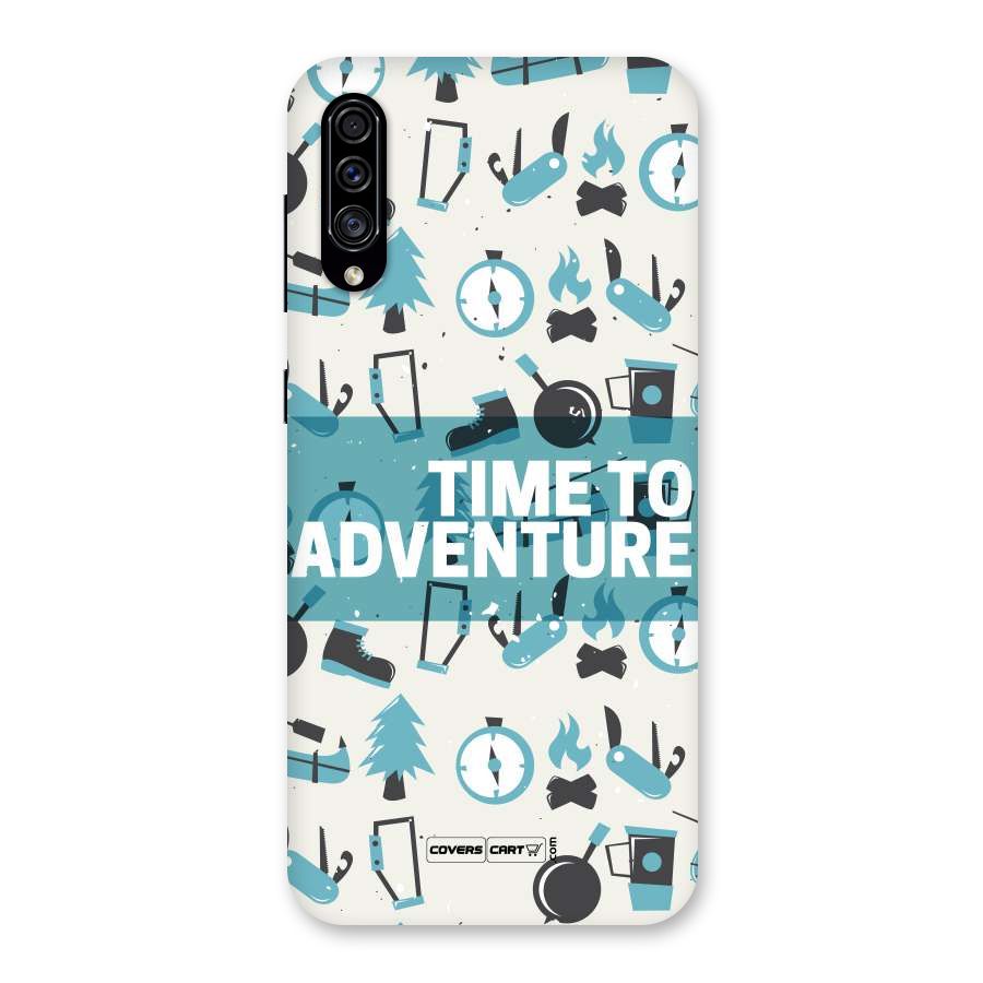 Time To Adventure Blazing Blue Back Case for Galaxy A30s