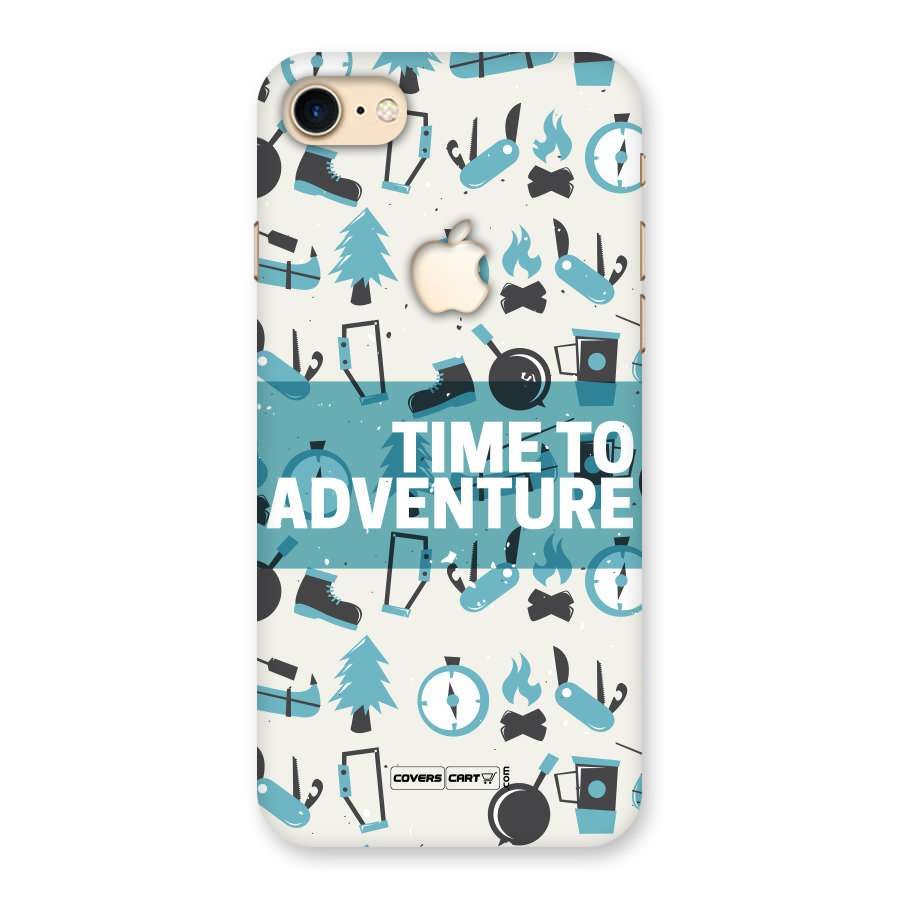 Time To Adventure Blazing Blue Back Case for iPhone 7 Apple Cut
