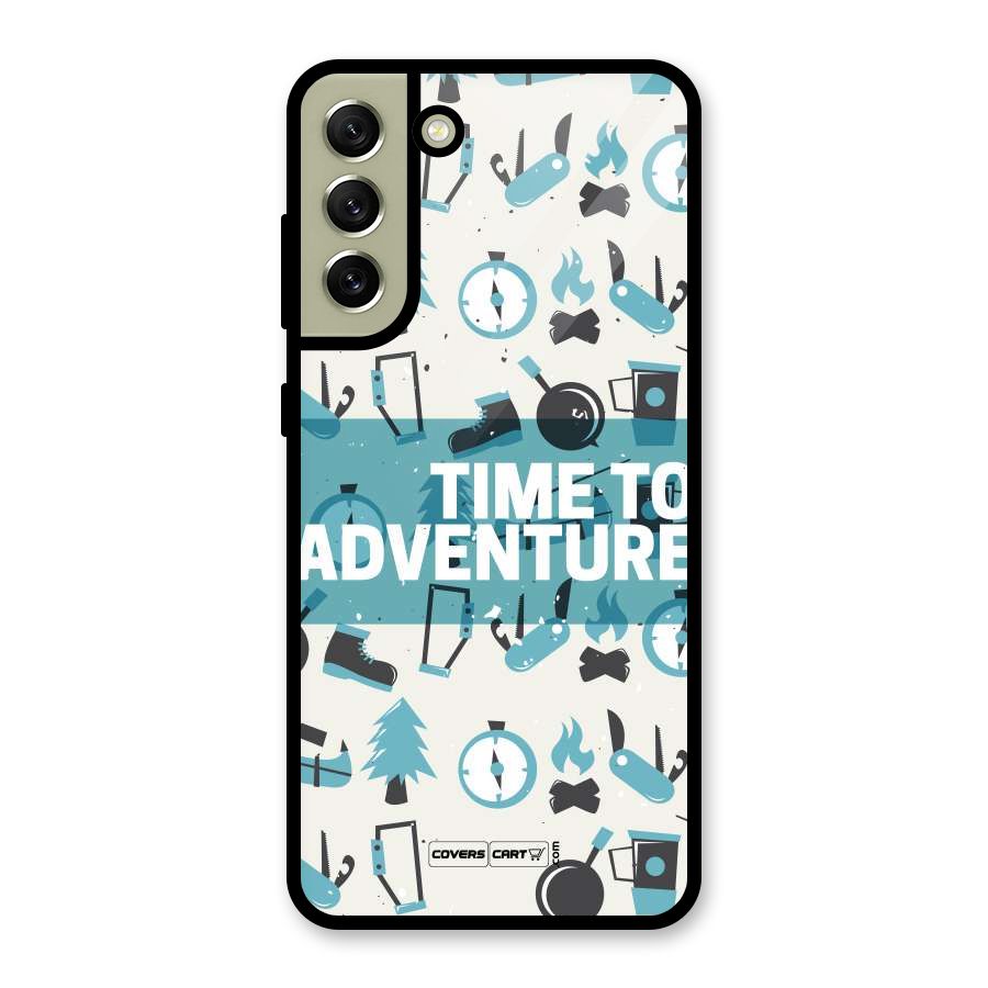 Time To Adventure Blazing Blue Glass Back Case for Galaxy S21 FE 5G