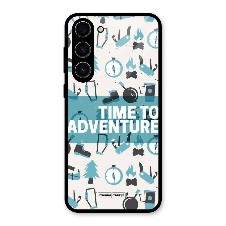Time To Adventure Blazing Blue Glass Back Case for Galaxy S23 Plus