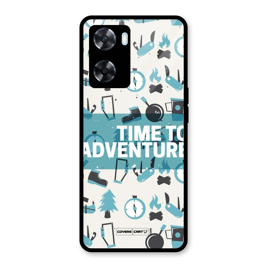 Time To Adventure Blazing Blue Glass Back Case for Oppo A77