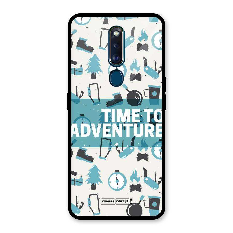 Time To Adventure Blazing Blue Glass Back Case for Oppo F11 Pro