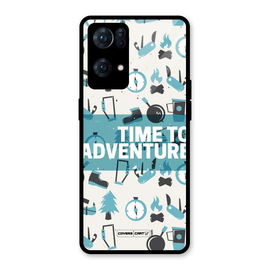 Time To Adventure Blazing Blue Glass Back Case for Oppo Reno7 Pro 5G