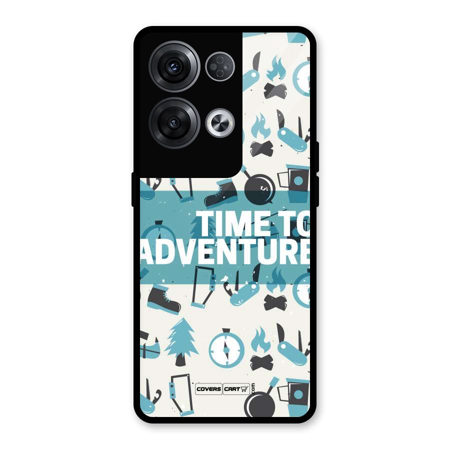 Time To Adventure Blazing Blue Glass Back Case for Oppo Reno8 Pro 5G