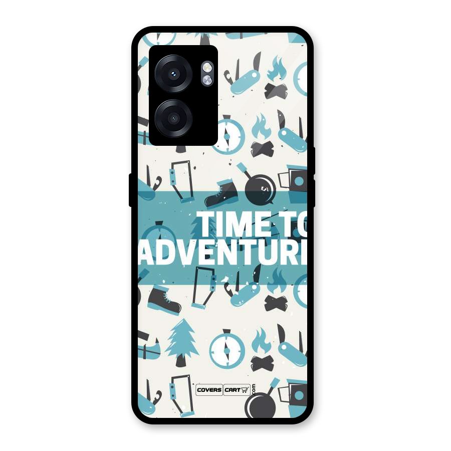 Time To Adventure Blazing Blue Glass Back Case for Realme Narzo 50 5G