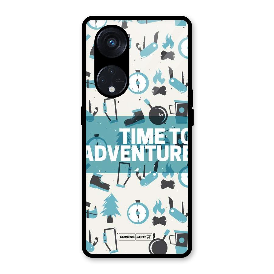 Time To Adventure Blazing Blue Glass Back Case for Reno8 T 5G