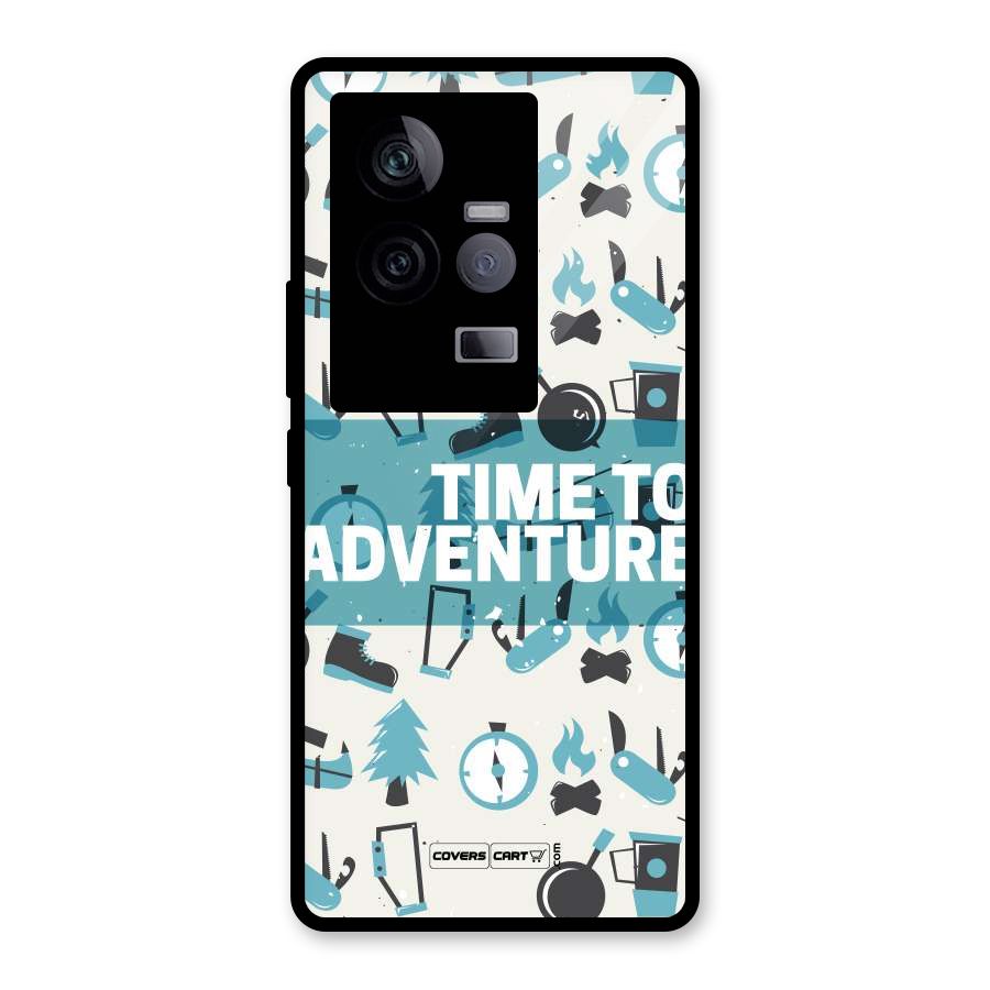 Time To Adventure Blazing Blue Glass Back Case for Vivo iQOO 11 5G