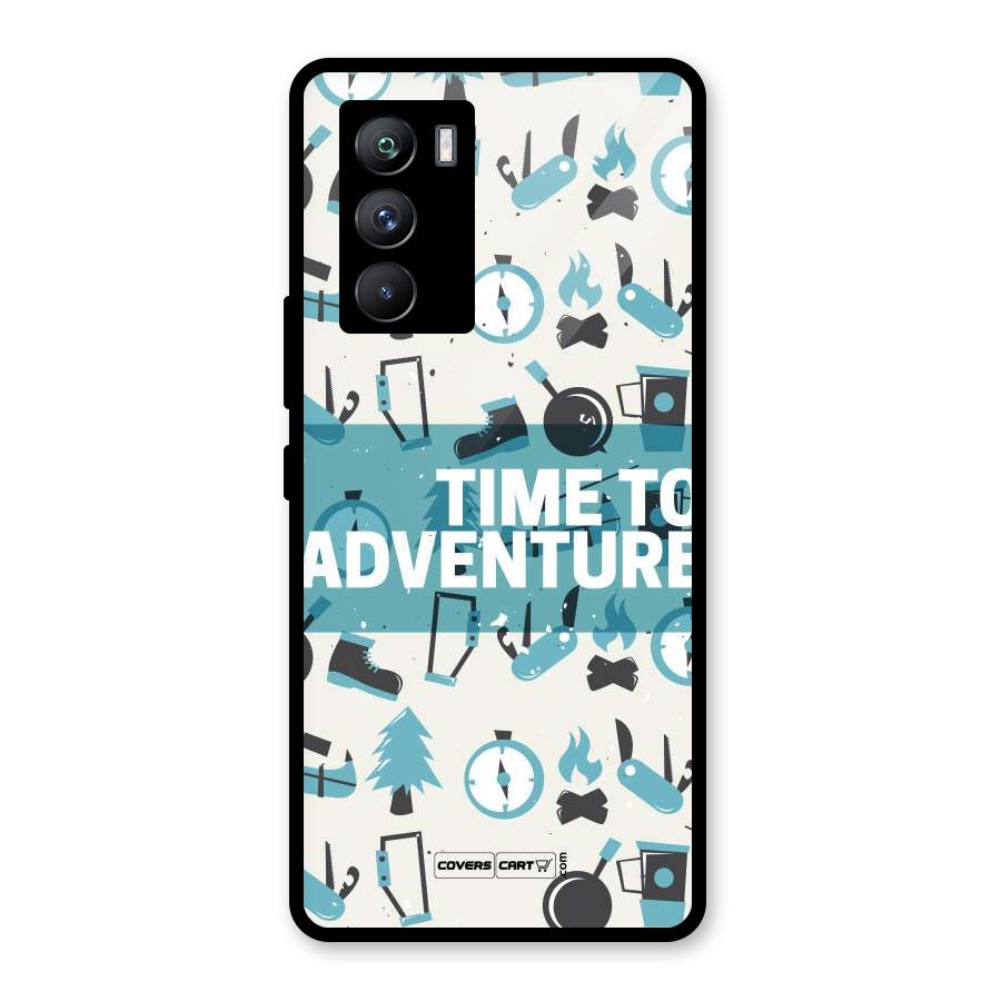 Time To Adventure Blazing Blue Glass Back Case for Vivo iQOO 9 SE
