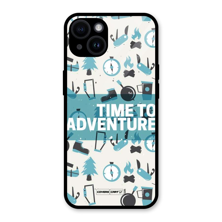 Time To Adventure Blazing Blue Glass Back Case for iPhone 14