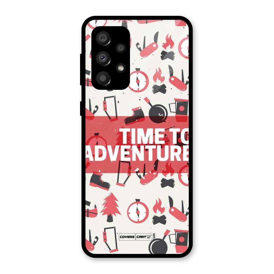 Time To Adventure Radiant Red Glass Back Case for Galaxy A32