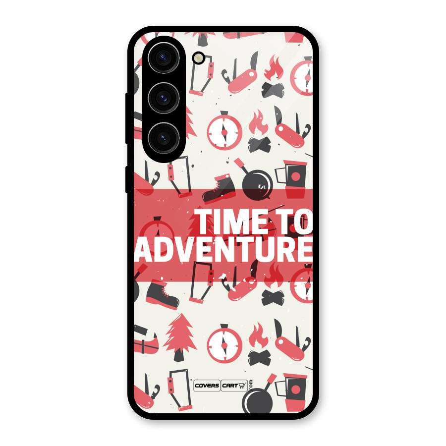 Time To Adventure Radiant Red Glass Back Case for Galaxy S23 Plus