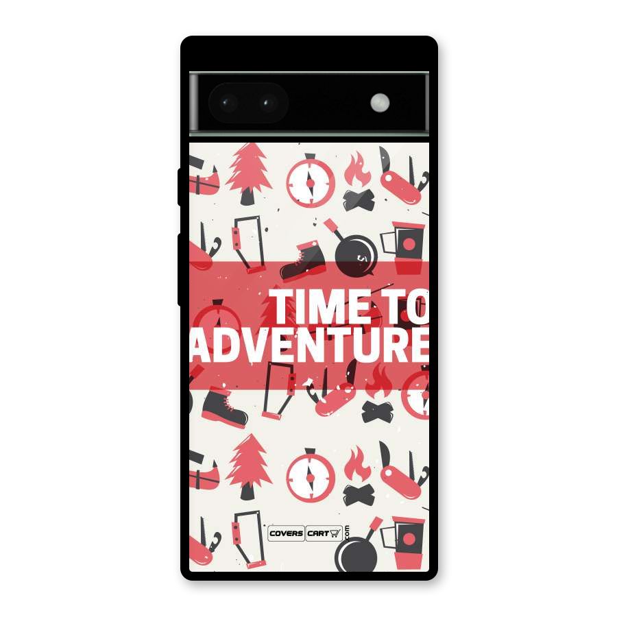 Time To Adventure Radiant Red Glass Back Case for Google Pixel 6a