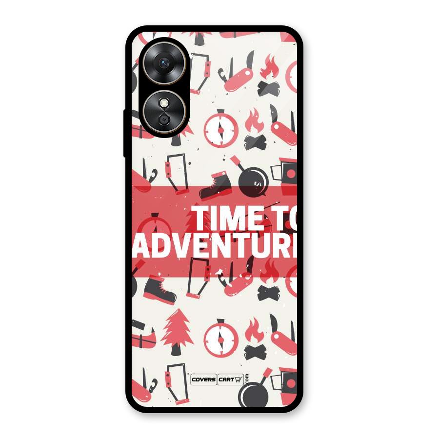 Time To Adventure Radiant Red Glass Back Case for Oppo A17