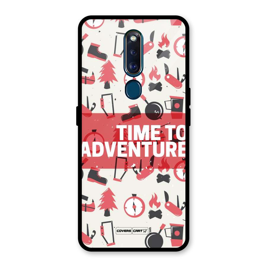 Time To Adventure Radiant Red Glass Back Case for Oppo F11 Pro