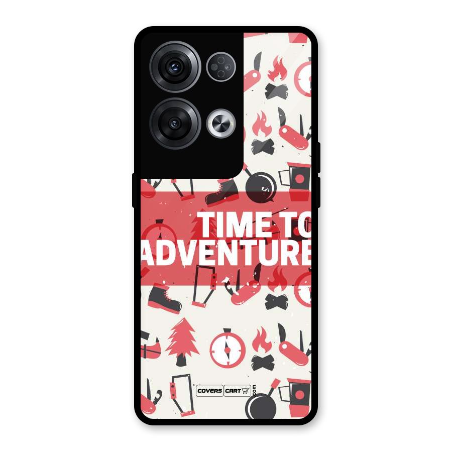 Time To Adventure Radiant Red Glass Back Case for Oppo Reno8 Pro 5G
