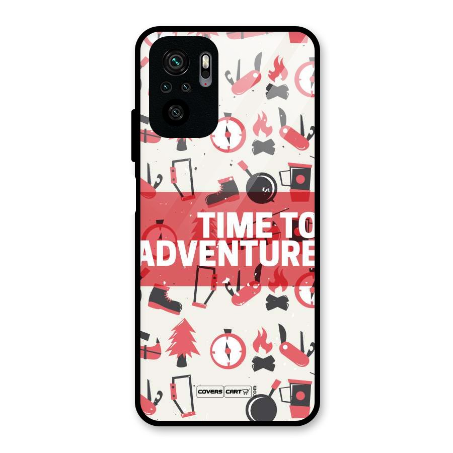Time To Adventure Radiant Red Glass Back Case for Redmi Note 10S