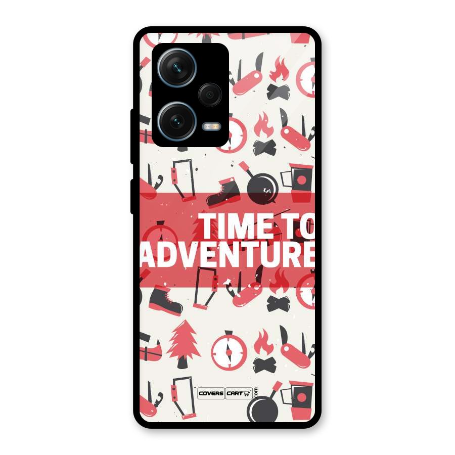 Time To Adventure Radiant Red Glass Back Case for Redmi Note 12 Pro Plus 5G