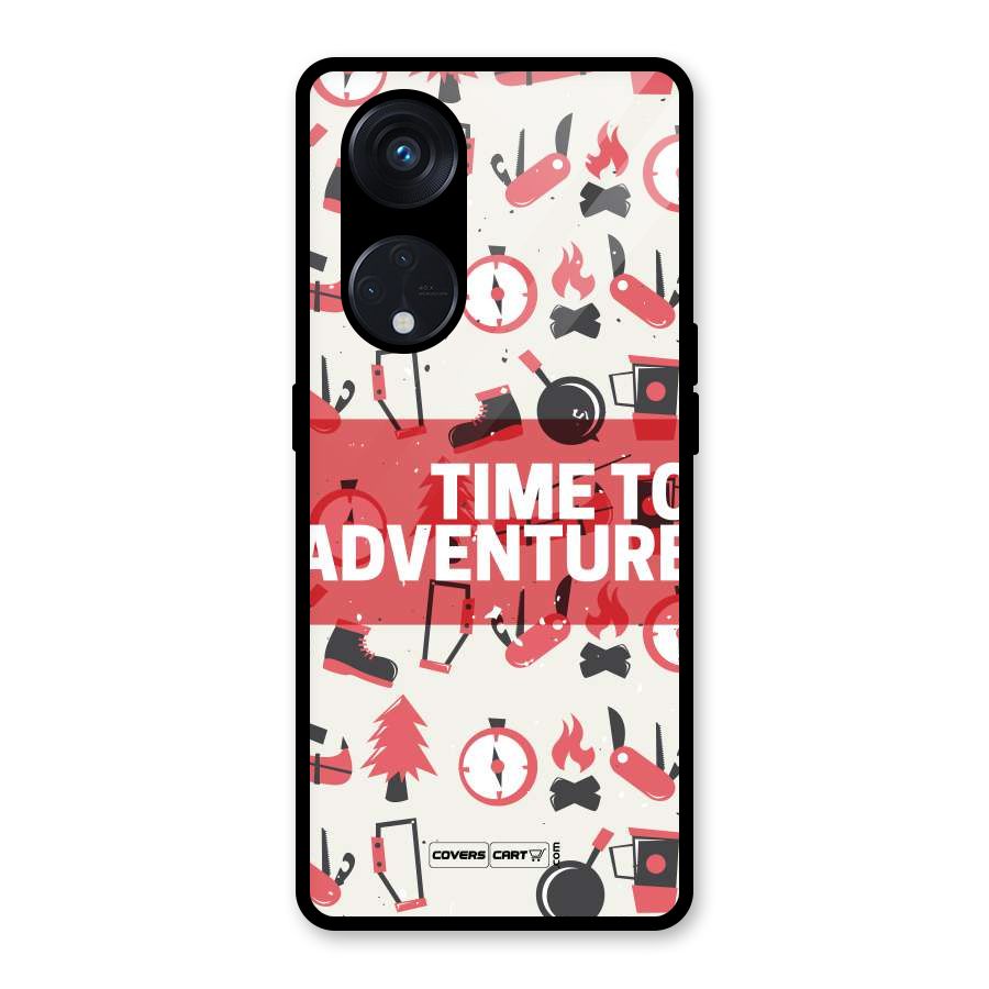 Time To Adventure Radiant Red Glass Back Case for Reno8 T 5G