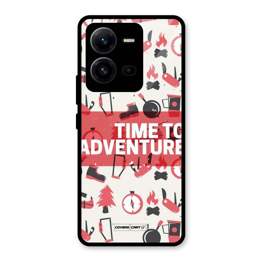 Time To Adventure Radiant Red Glass Back Case for Vivo V25