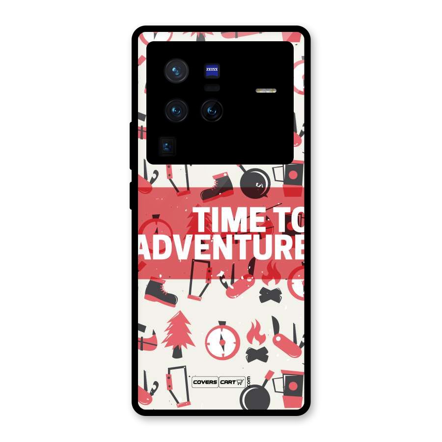 Time To Adventure Radiant Red Glass Back Case for Vivo X80 Pro