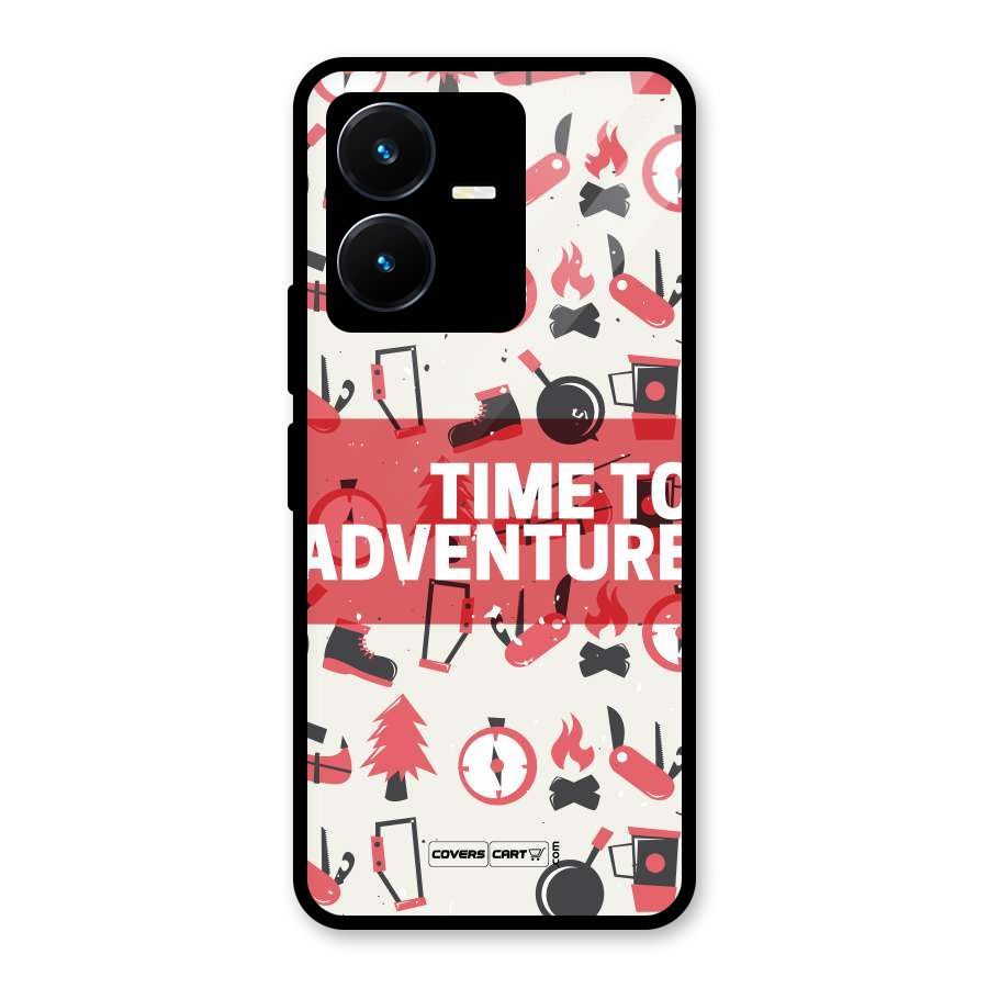 Time To Adventure Radiant Red Glass Back Case for Vivo Y22