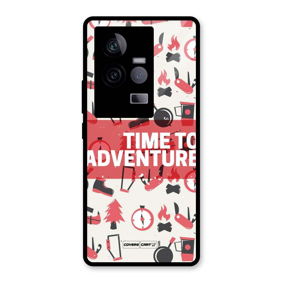 Time To Adventure Radiant Red Glass Back Case for Vivo iQOO 11 5G