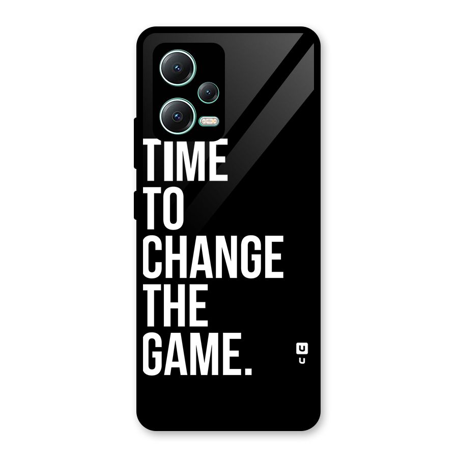 Time to Change the Game Glass Back Case for Redmi Note 12 5G