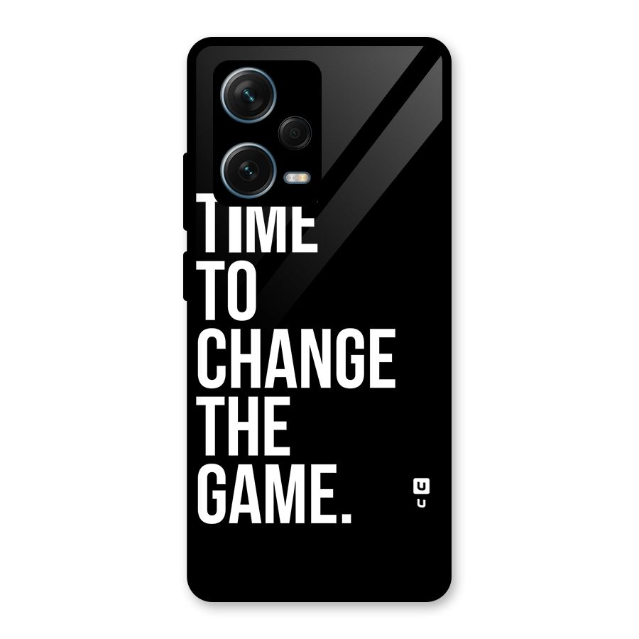 Time to Change the Game Glass Back Case for Redmi Note 12 Pro Plus 5G