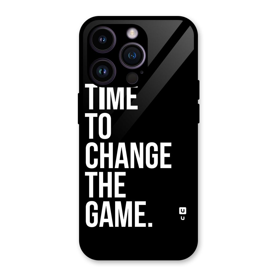 Time to Change the Game Glass Back Case for iPhone 14 Pro