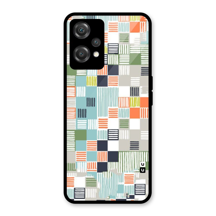 Tiny Boxes Stripes Glass Back Case for OnePlus Nord CE 2 Lite 5G